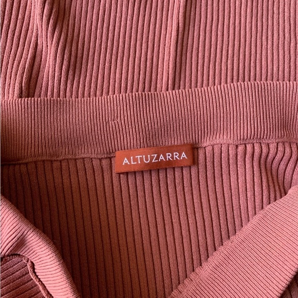 Altuzarra Turley ribbed knit ruffle midi skirt pink size large - Picture 5 of 8